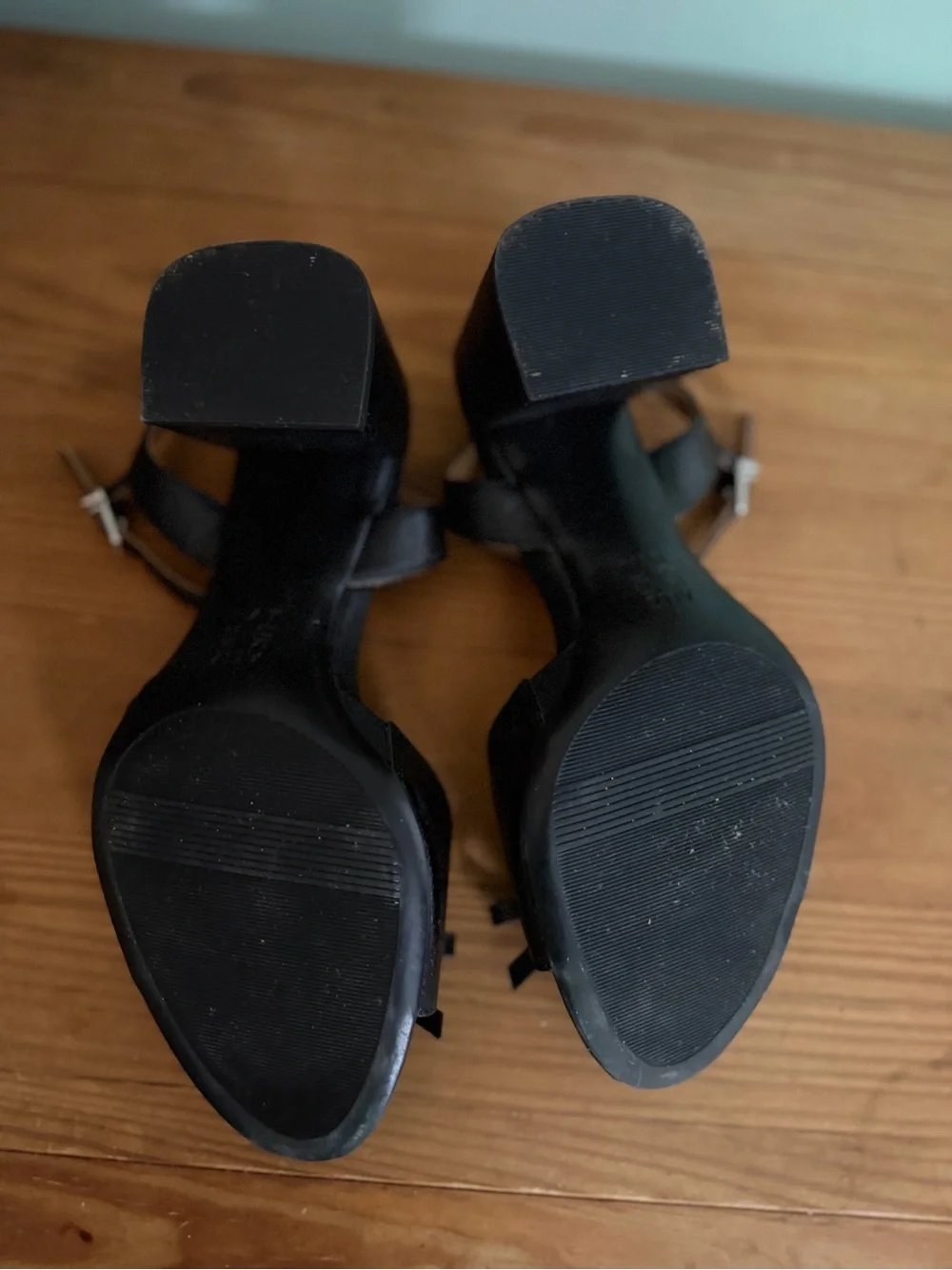 Naturalizer Black Open-Toe Ankle-Strap Heels - Picture 3 of 4